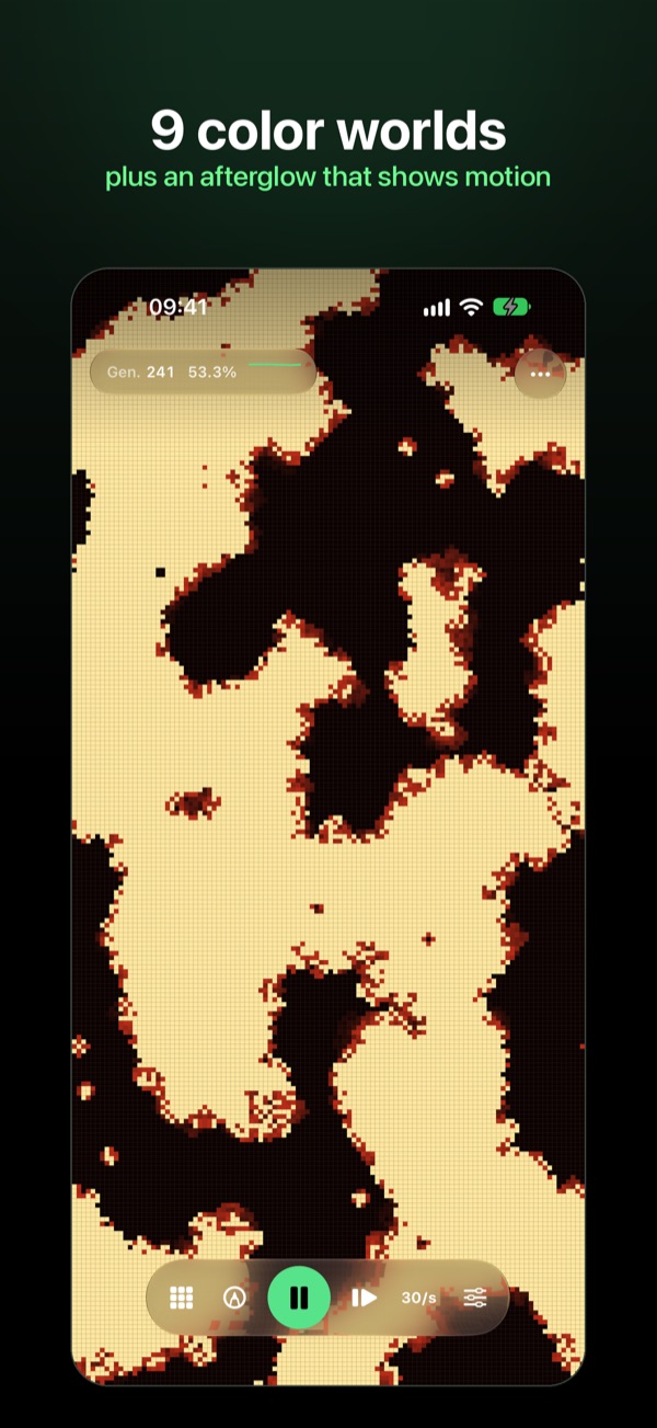 Pixel Evolution Lab colour world with organic patterns
