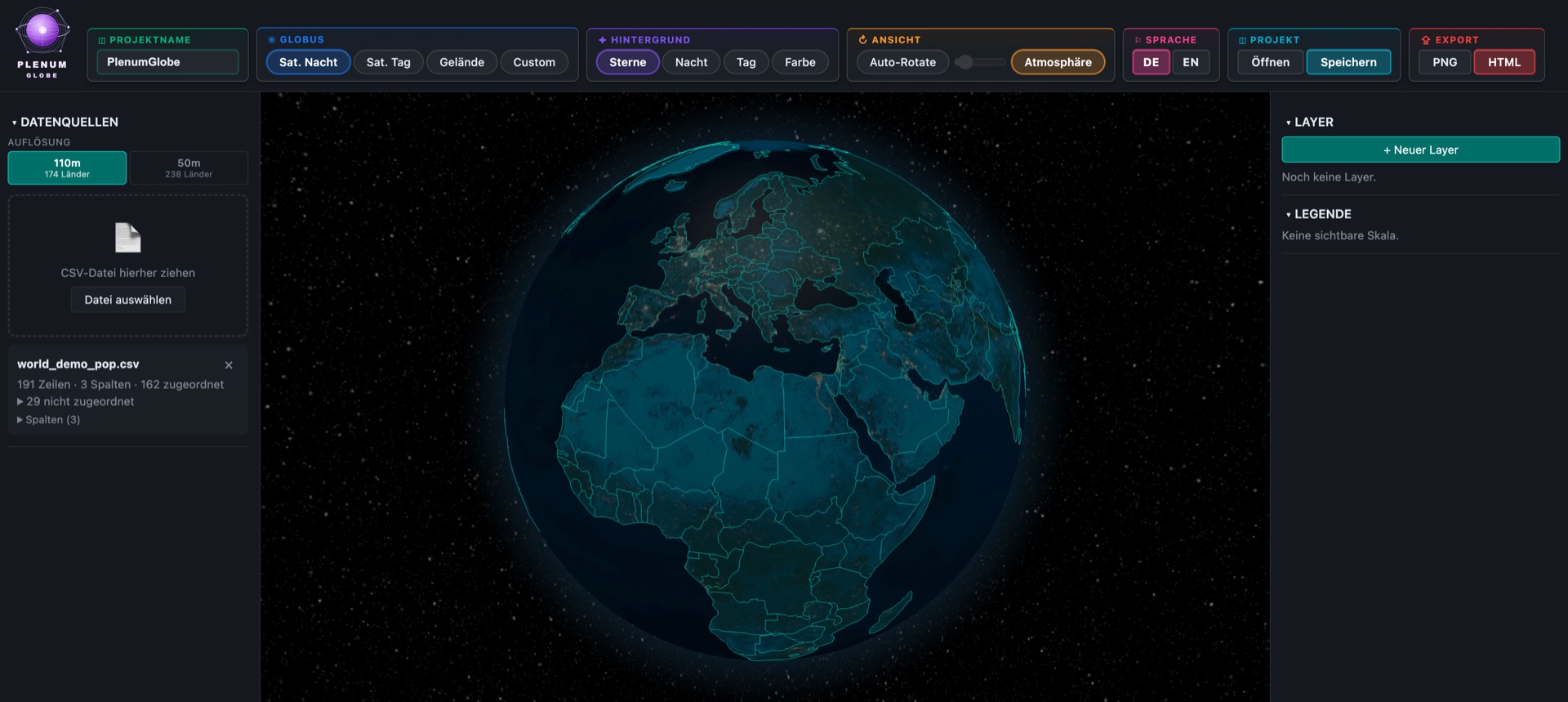 Plenum Globe Interface