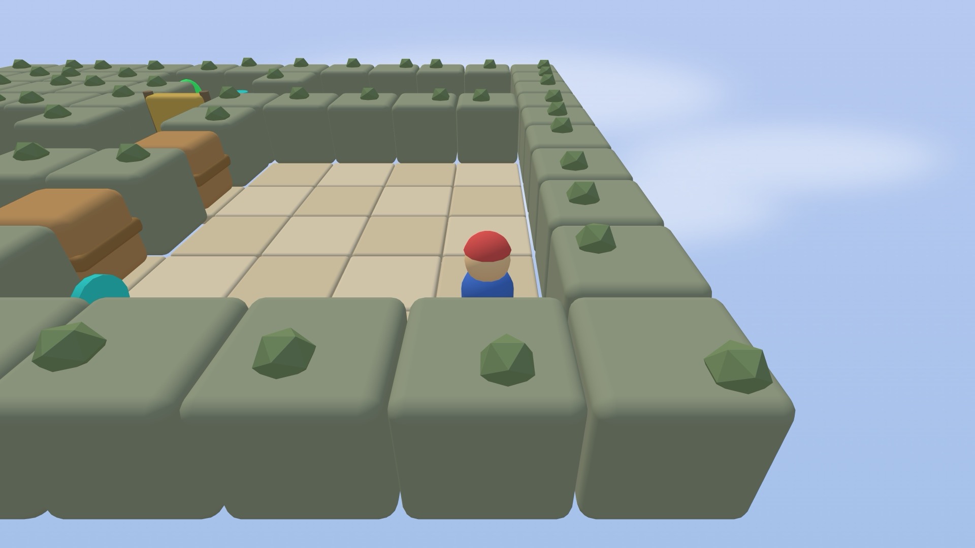 Low-poly graphics style: the same level rendered soft and modern